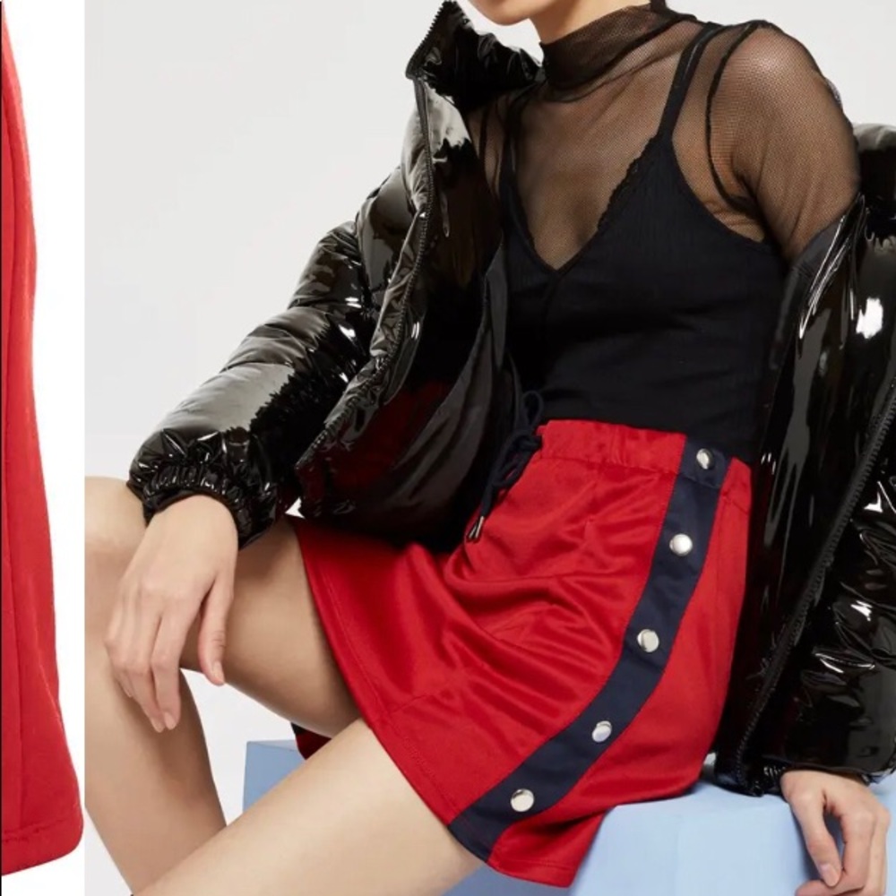 Red Topshop sporty skirt
